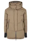 Herno High-performance Down Padded Jacket With Removable Hood In Brown