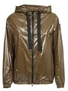 Herno Technical Fabric Hooded Jacket In Green