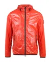 Herno High-shine Logo-patch Jacket In Orange