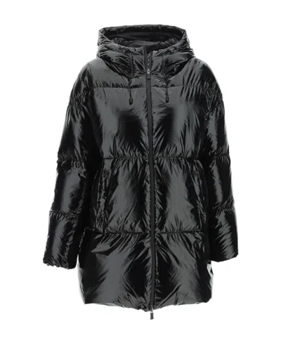 Herno High-shine Puffer Coat In Black