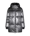 Herno Laminar Shiny Fabric Down Jacket In Gray