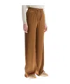 Herno Wide Leg Camel Polyester Pants In Brown