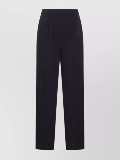Herno High-waisted Straight Leg Trousers With Back Pockets