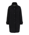 Herno High-collar Coat In Black