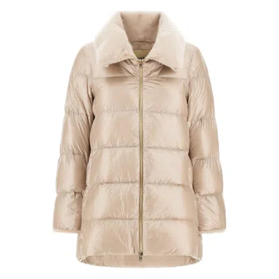 Herno High-collar Puffer Jacket In Neutral