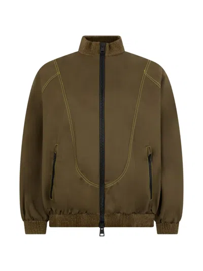 Herno High-neck Bomber Jacket In Green