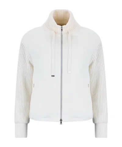 Herno High-neck Casual Jacket In White