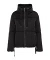 Herno High-neck Down Jacket With Drawstring Collar In Black