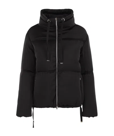 HERNO HIGH-NECK DOWN JACKET WITH DRAWSTRING COLLAR