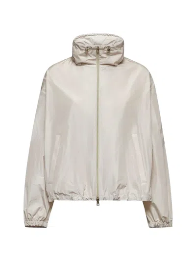 Herno High-neck Jacket In Neutral
