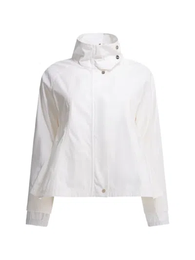 Herno High-neck Panelled Cape In White