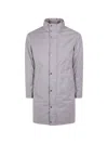 Herno High-neck Press-stud Jacket In Gray