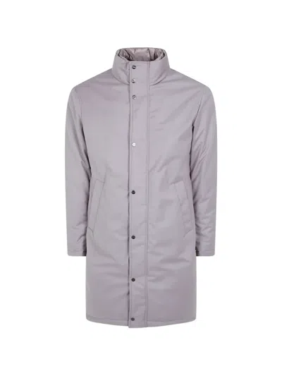 HERNO HIGH-NECK PRESS-STUD JACKET