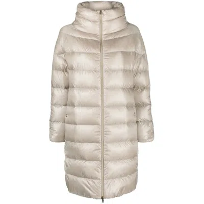 Herno High-neck Puffer Jacket In Neutrals