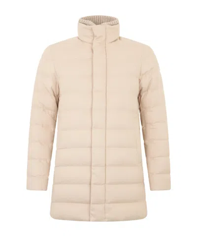Herno High-neck Quilted Jacket In Neutral