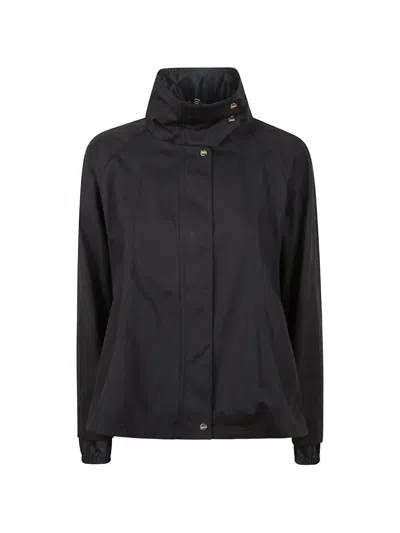 Herno High-neck Raglan-sleeve Jacket In Black