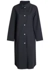 Herno High-neck Stretch-polyamide Coat In Blue