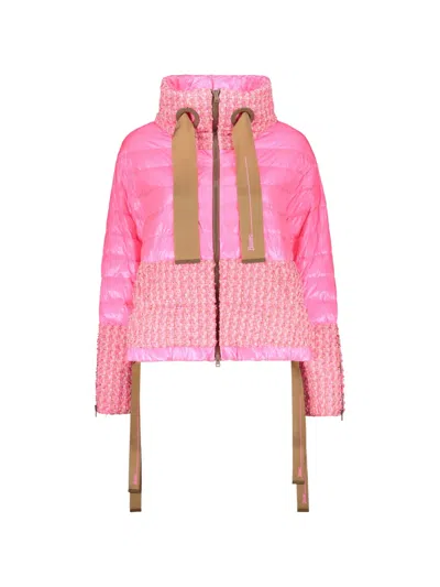 Herno High-neck Zip-fastening Jacket In Pink