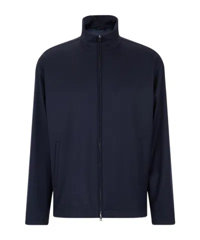 Herno High-neck Zip-up Jacket In Animal Print