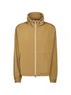 Herno Drawstring Zip-up Jacket In Brown