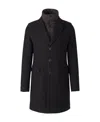 Herno High-necked Single-breasted Coat In Black