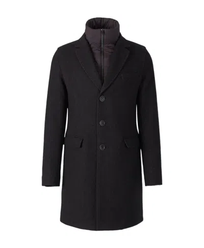 Herno High-necked Single-breasted Coat In Black