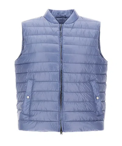 Herno High-necked Vest In Purple