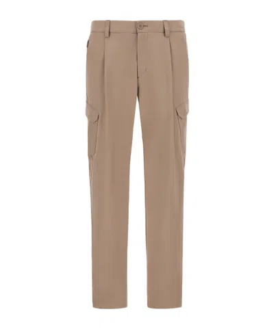 Herno High-waist Tapered Trousers In Brown