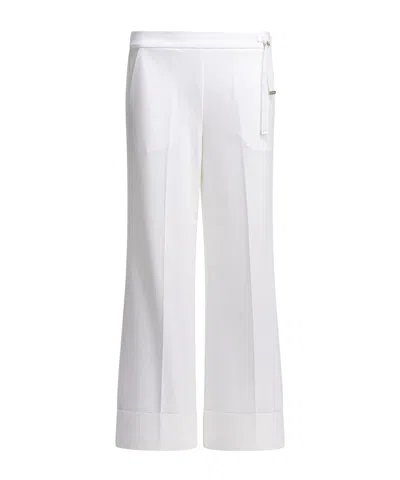 Herno High-waist Wide-leg Pants In White
