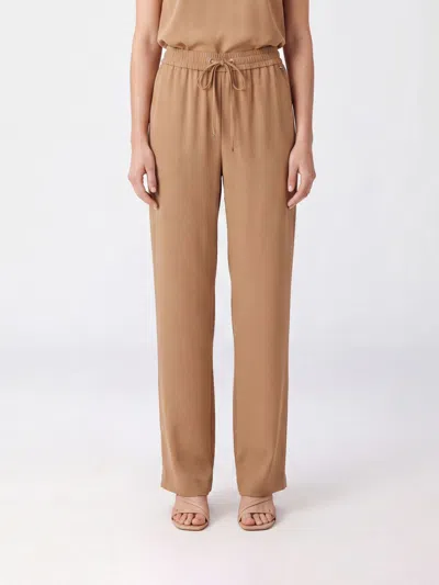 Herno High-waisted Jersey Palazzo Trousers With Drawstring In Multi
