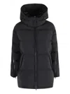 Herno Quilted Puffer Jacket With Removable Hood In Black