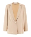 Herno Resort Blazer In Satin Effect In Nude