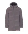 Herno Grey Down Jacket Zip Closure On The Front In Gray