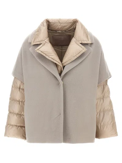 Herno Hood Insert Down Jacket In Gray