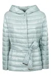 Herno Hooded Belted Waist Puffer Jacket