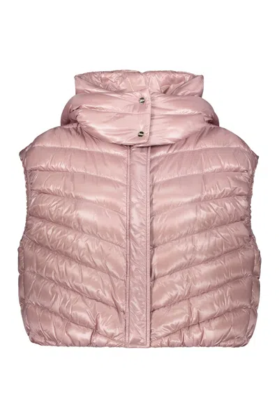Herno Vest Made In S Iconic Ultralight Nylon In Pink