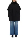 Herno Oversized Hooded Cape Layered Sleeves
