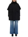Herno Oversized Hooded Cape Layered Sleeves