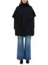 Herno Oversized Hooded Cape Layered Sleeves