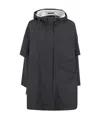 Herno "removable Sleeve Cape Coat In Black