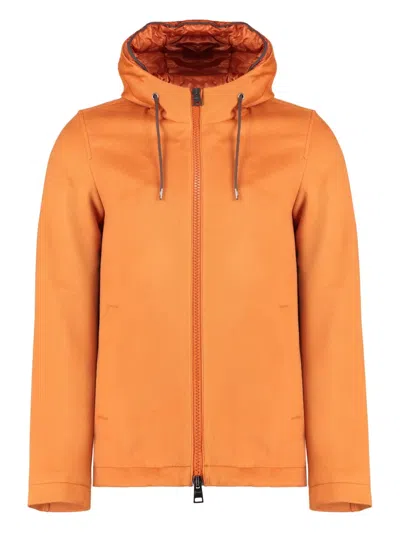 HERNO HOODED CASHMERE PUFFER JACKET