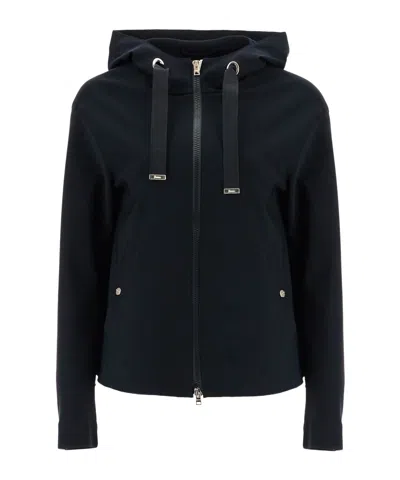 Herno Hooded Casual Jacket In Black