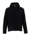 Herno Fleece Jacket With Hood In Black