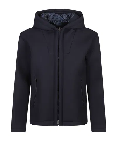 HERNO HOODED ZIP-FRONT JACKET