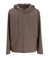 Herno Hooded Button-fastening Jacket In Brown