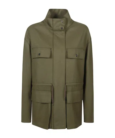 Herno Hooded Casual Jacket In Green