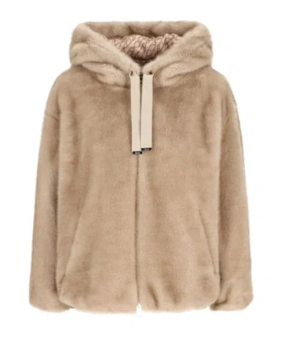 Herno Hooded Casual Jacket In Neutral