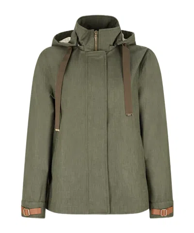 Herno Hooded Casual Jacket In Green