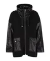 Herno Resort Jacket In Wool And Ultralight Nylon In Black