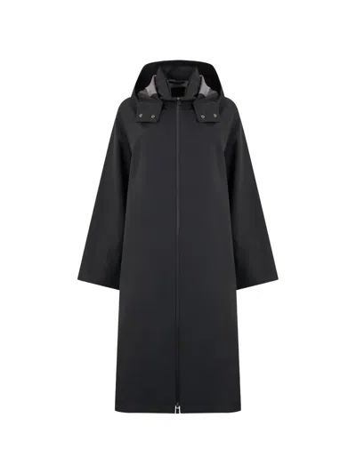 Herno Hooded Coat In Black